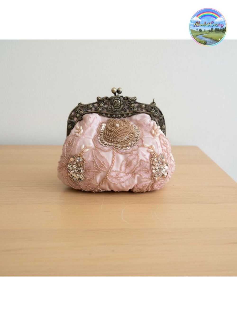 1920s Vintage Beaded Pearl Evening Clutch Bridal Wedding Purse